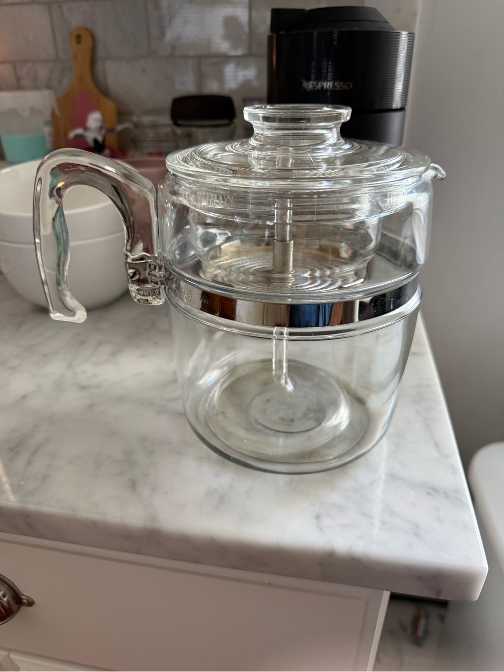 Pyrex Flameware 7759 Glass Percolator 9-cup Coffee Pot,  EUC, Complete